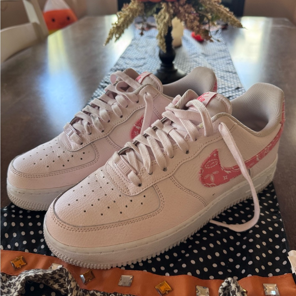Nike White and Pink Athletic Shoes